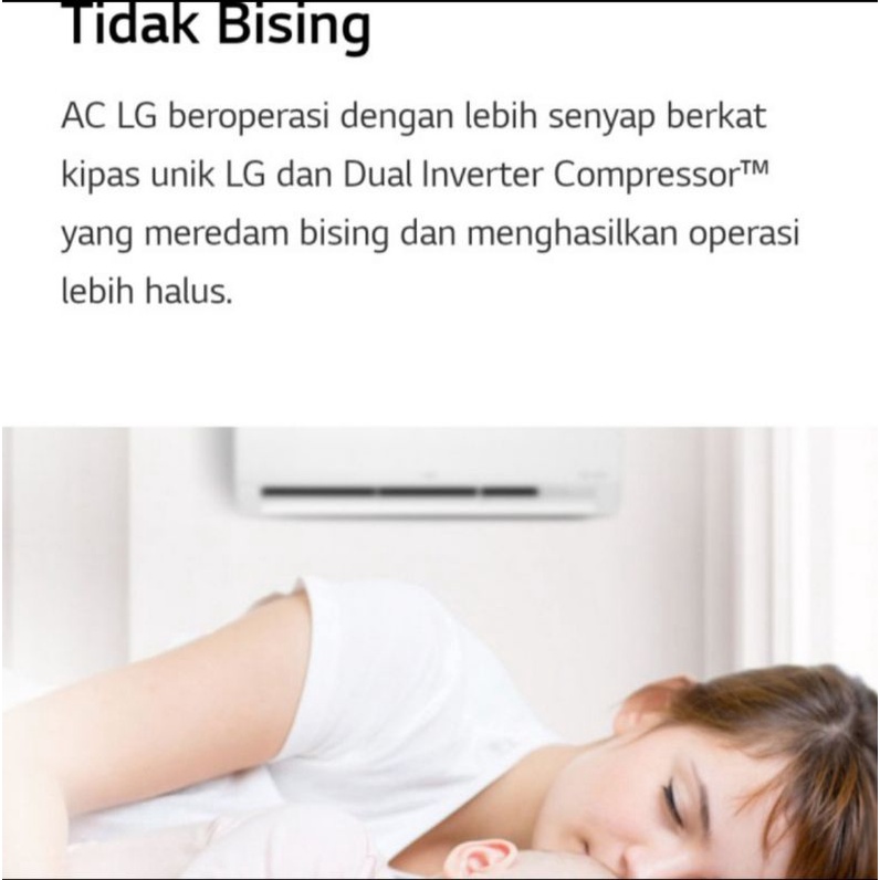 AC LG 1/2 PK T06EV4 DUAL COOL ECO INVERTER + INSTALASI PEMASANGAN