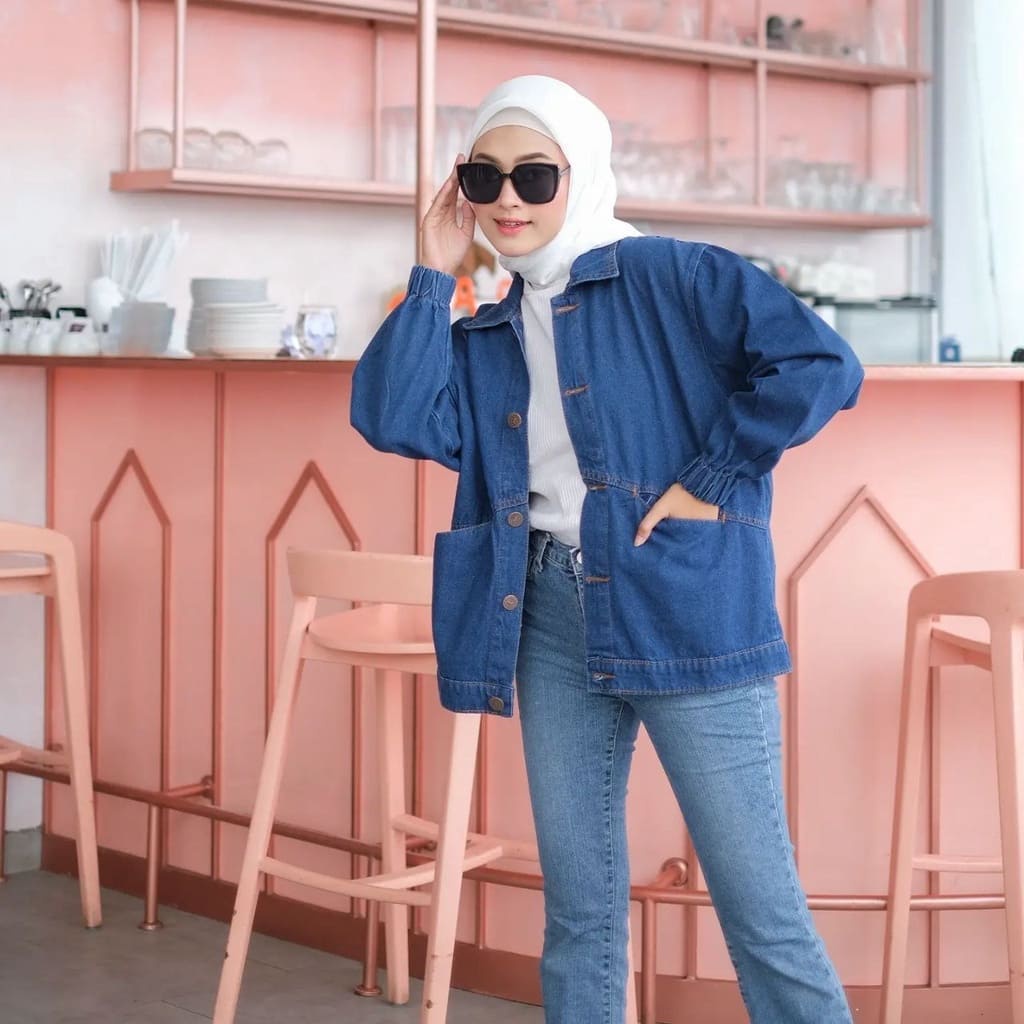 alvan.id JAKET JEANS WANITA/ JAKET OVERSIZE