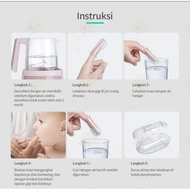 Sikat Gigi Lidah Bayi Silikon / Baby Finger Brush Silicone