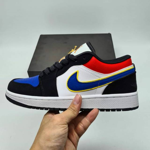 Nike Air Jordan 1 Low Lakers Top 3 Pk Quality Shopee Indonesia