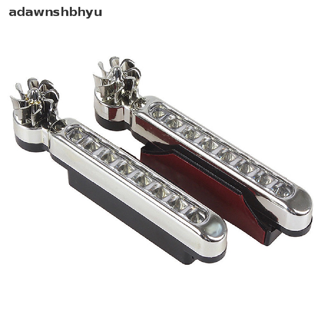 Adawnshbhyu 1pc Tenaga Angin 8led Mobil DRL Siang Berjalan Lampu Kabut Peringatan Auto Head Lamp