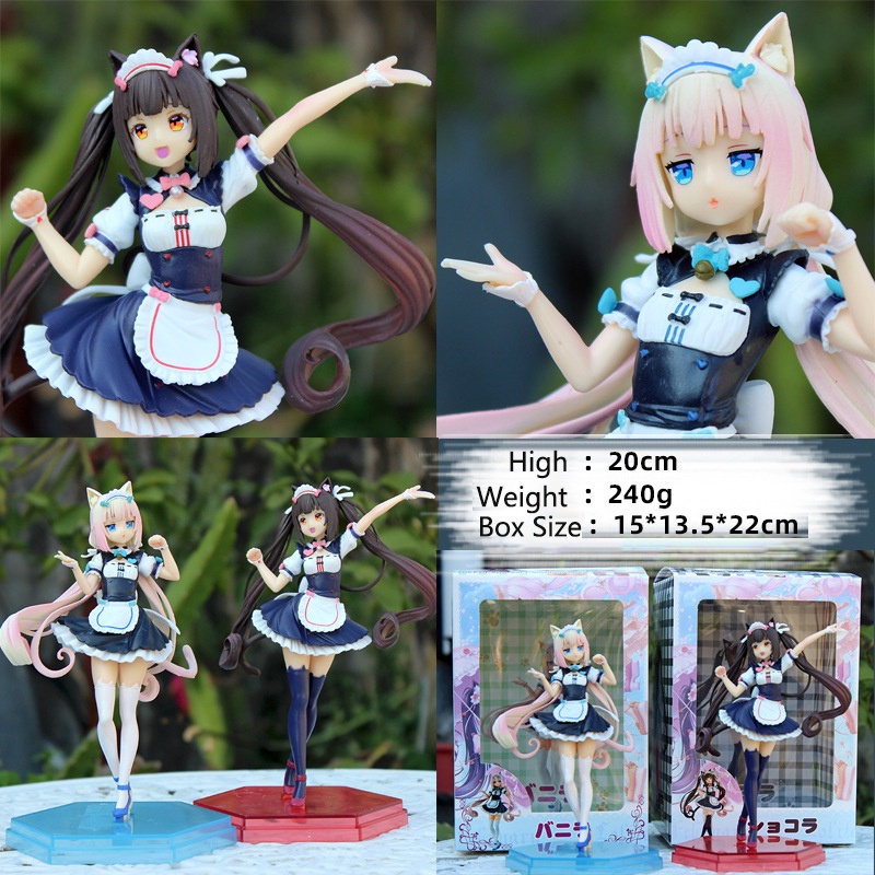 2022 Mainan Action Figure Anime NEKOPARA Jepang Bahan PVC Untuk Hadiah Anak