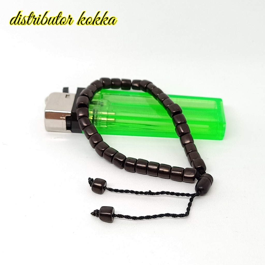 ( SUPER MURAH ) Gelang tasbih 33 Kokka kaukah mardjan kpl hitam