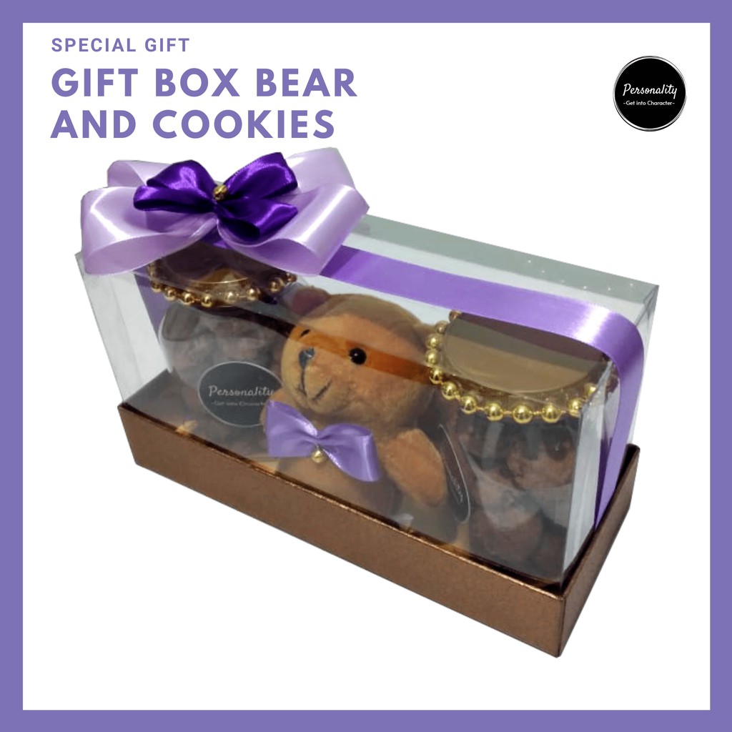 

Gift Box Anniversary Birthday Graduation Sidang Edisi Mini Bear and Cookies untuk Hadiah dan Kado