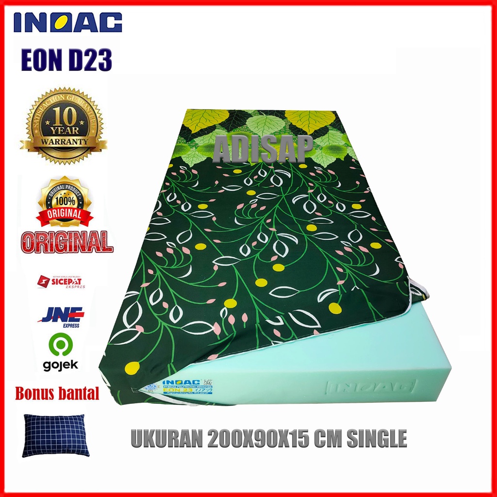 kasur busa inoac 200cm x 90cm x 15cm (single) garansi 10 thn original foam