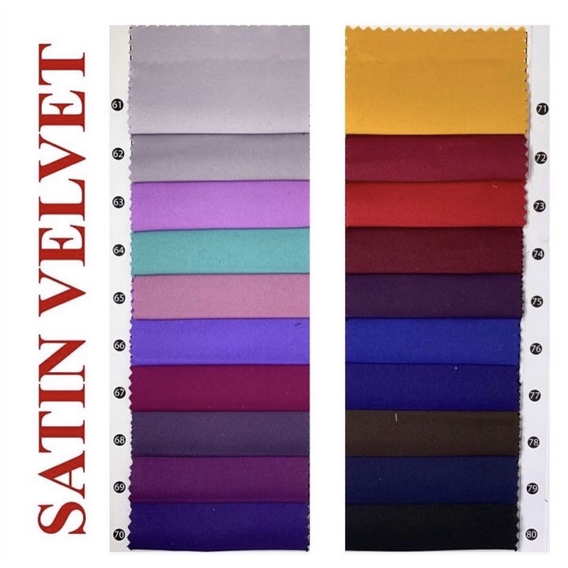 Kain SATIN VELVET Original / Sateen Silk / Satin Pesta Gamis