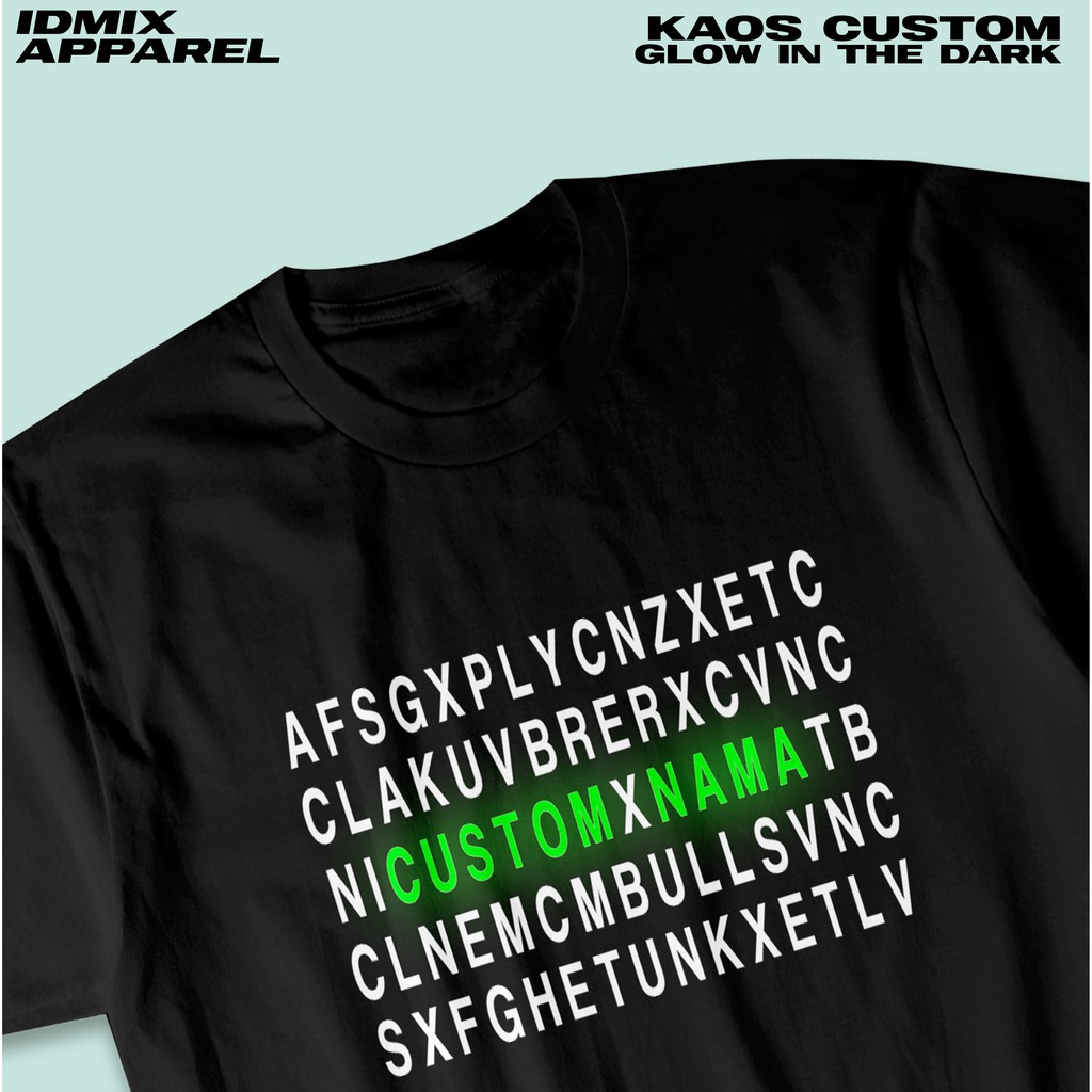 Kaos bucin puzzle glow in the dark custom / Kaos bucin glow in the dark / Kaos ilusi puzzle glow in 