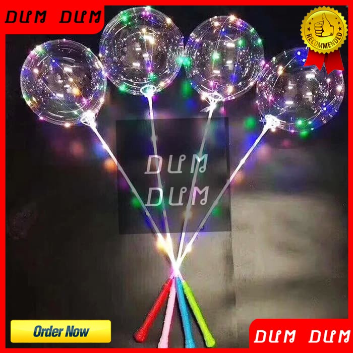 BALON LED RAINBOW WARNA WARNI KELAP KELIP LAMPU TUMBLR  