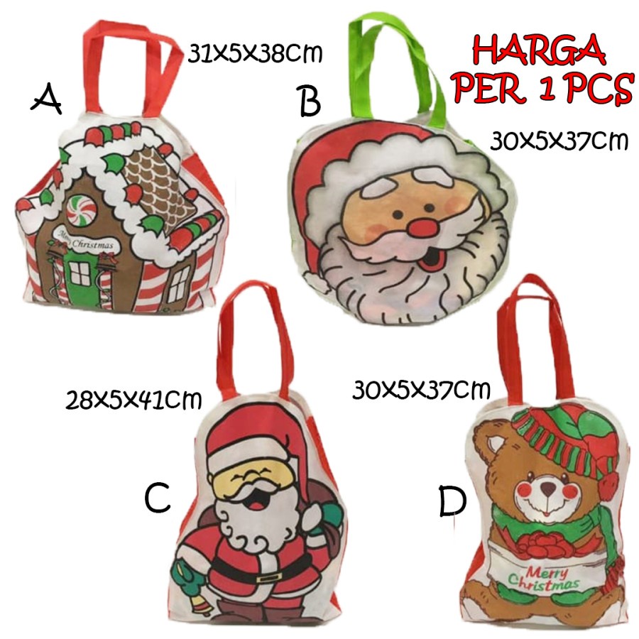 

Goodie Bag Christmas Xmas Natal Santa Gingerbread House Beruang