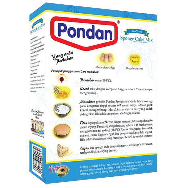 

b011tee Pondan Sponge Vanilla Da01D100