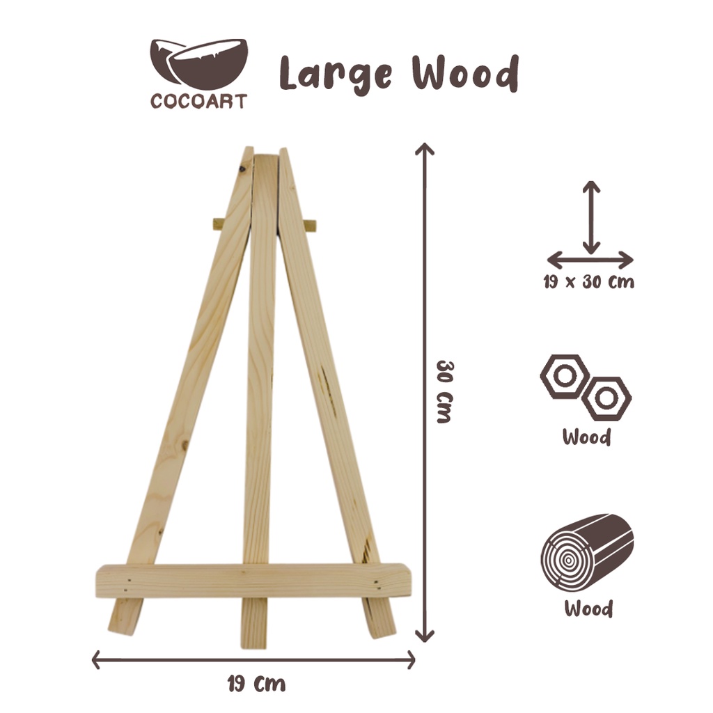 

Wooden Easel I Penyangga Kanvas Lukis I Tripod Kanvas ( 25 cm x 19 cm )