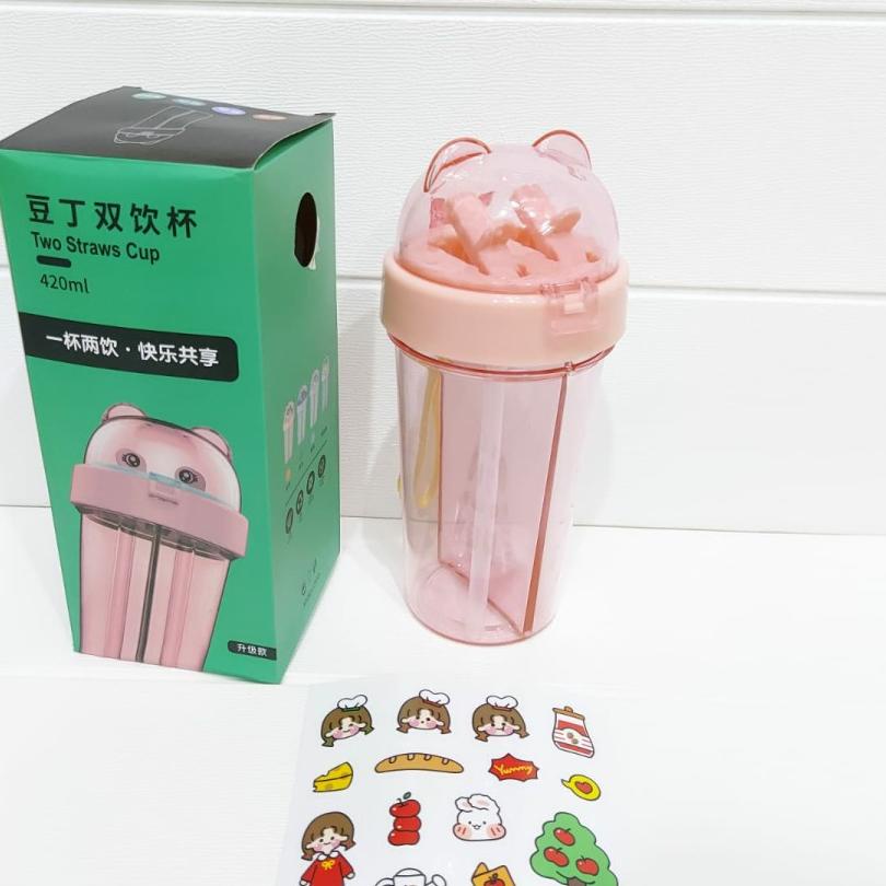 botol minum 2 sisi 2 sedotan botol minum anak karakter tk tempat minum ✓
