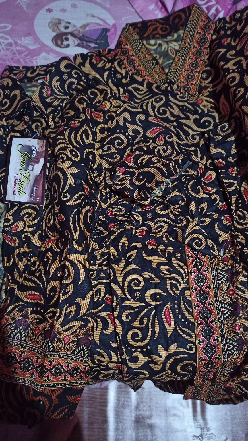 Couple Atasan Ayah Anak Ibu Batik Monokrom Semut Sarimbit Seragam Keluarga Kantori