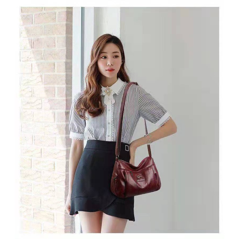 Satu7an T228 Tas Selempang Wanita Fashion Korea Style Sling Bag Women Kulit Sintetis Polyester