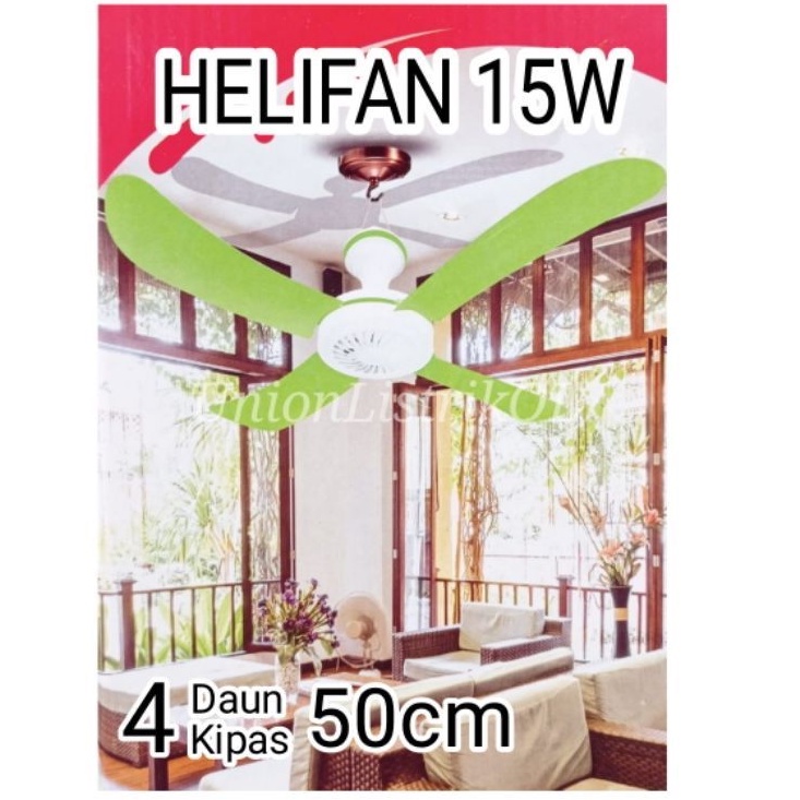 Kipas Gantung Helifan 15W Diameter 50cm