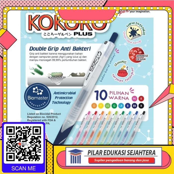 

BOLPEN / PULPEN ZEBRA KOKORO PLUS 0.5 (1 PCS) MURAH