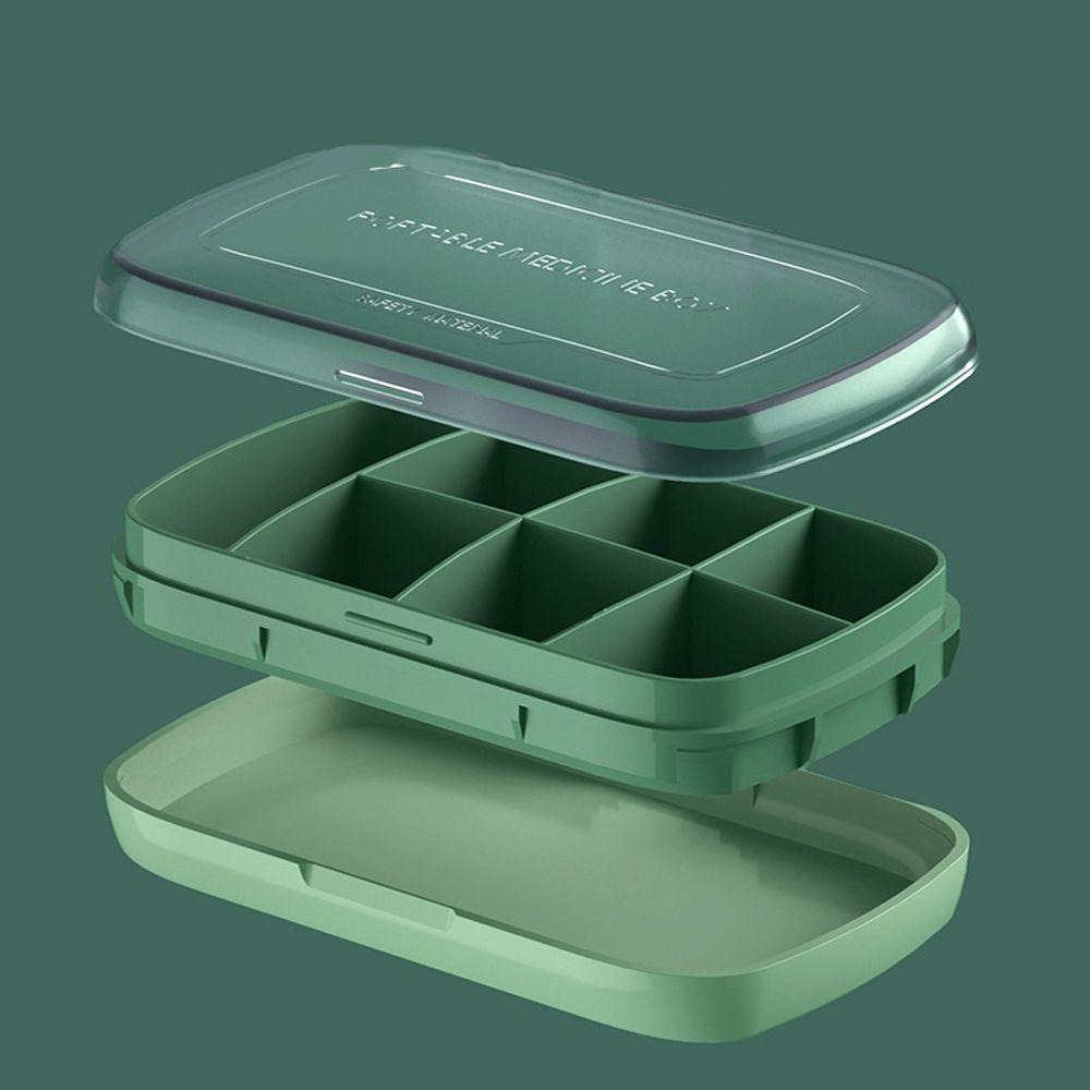 [Elegan] Pill Case Portable 7grids Travel Kapsul Wadah Pria Wanita Kotak Penyimpanan Obat Tablet Dispenser