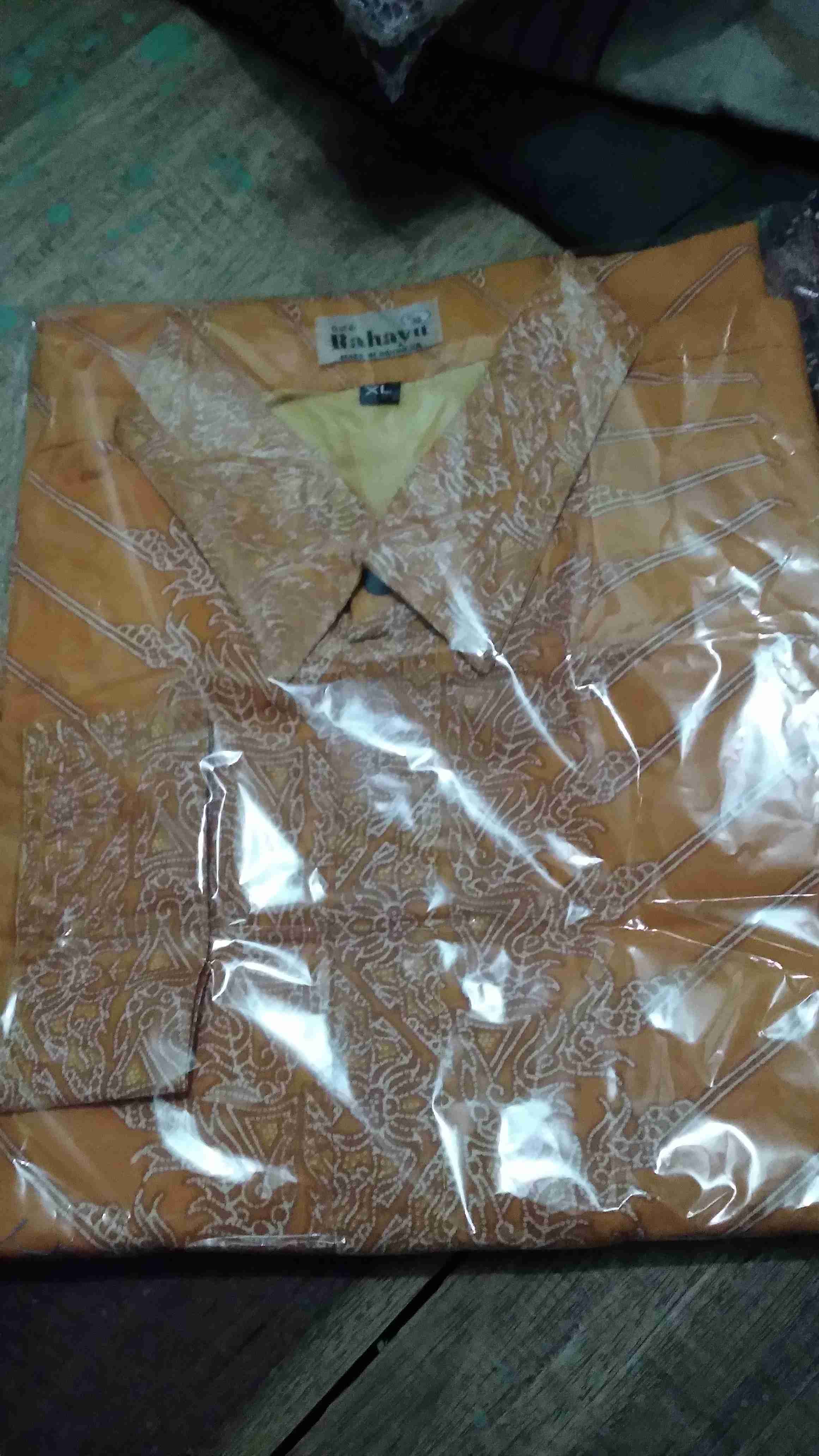 Modang Kuning Kemeja Batik Pria Lengan Panjang Full Furing