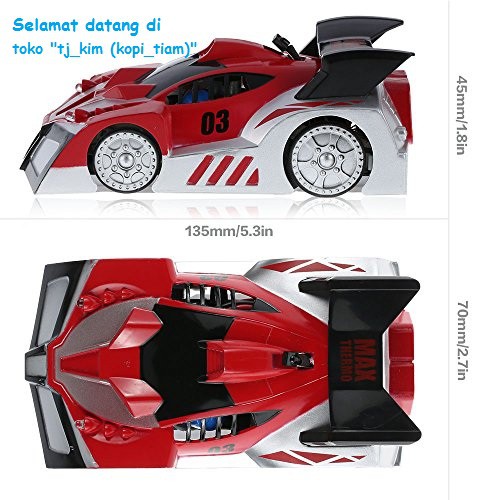 mainan anak mobil dinding JJRC Q1 RC Wall Climber Car Zero Gravity Racer