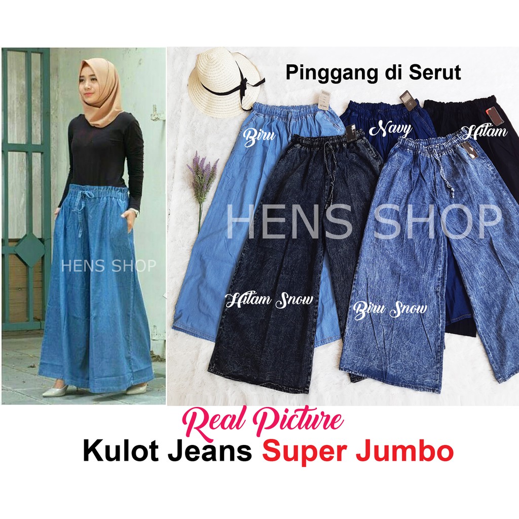 KULOT BASIC JEANS POLOS XL DAN JUMBO 4L