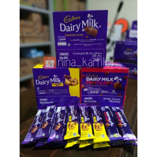 Jual Cadbury Dairy Milk 30g / Cadbury 30 Gram | Shopee Indonesia