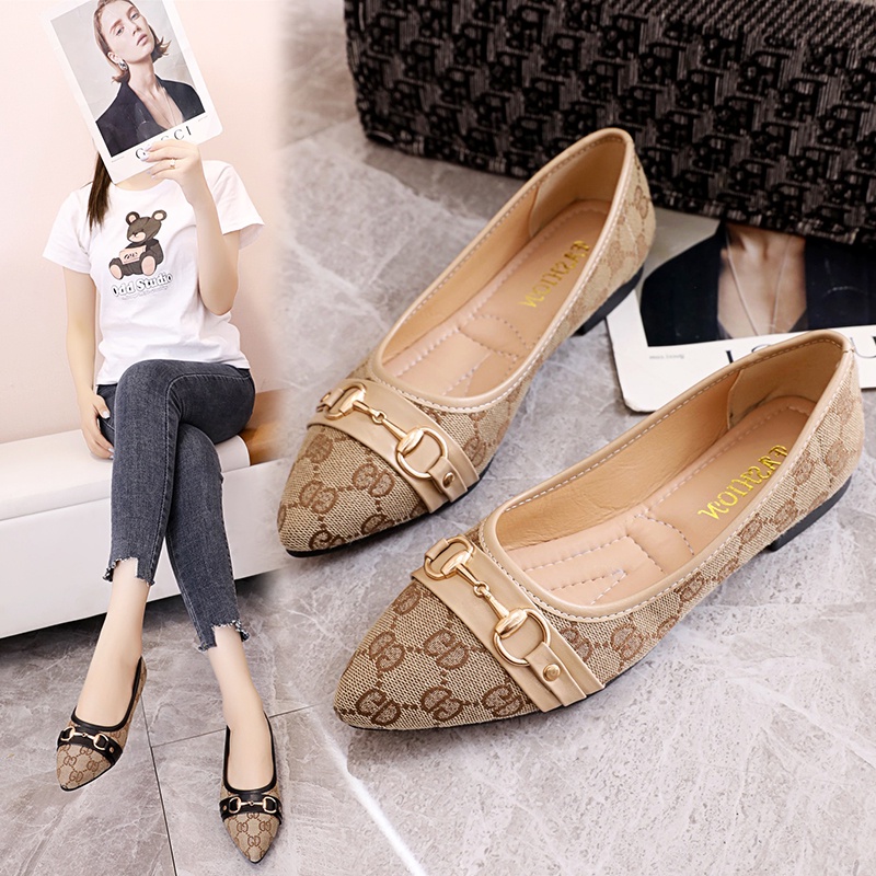 aid 0138, sepatu wanita import fashion sepatu flat slip on cantik dan terpopular terkiniian