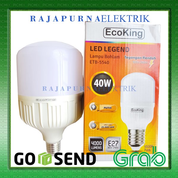 Unik LAMPU LED BULB JUMBO ECOKING 40W 40 watt SUPER TERANG Murah