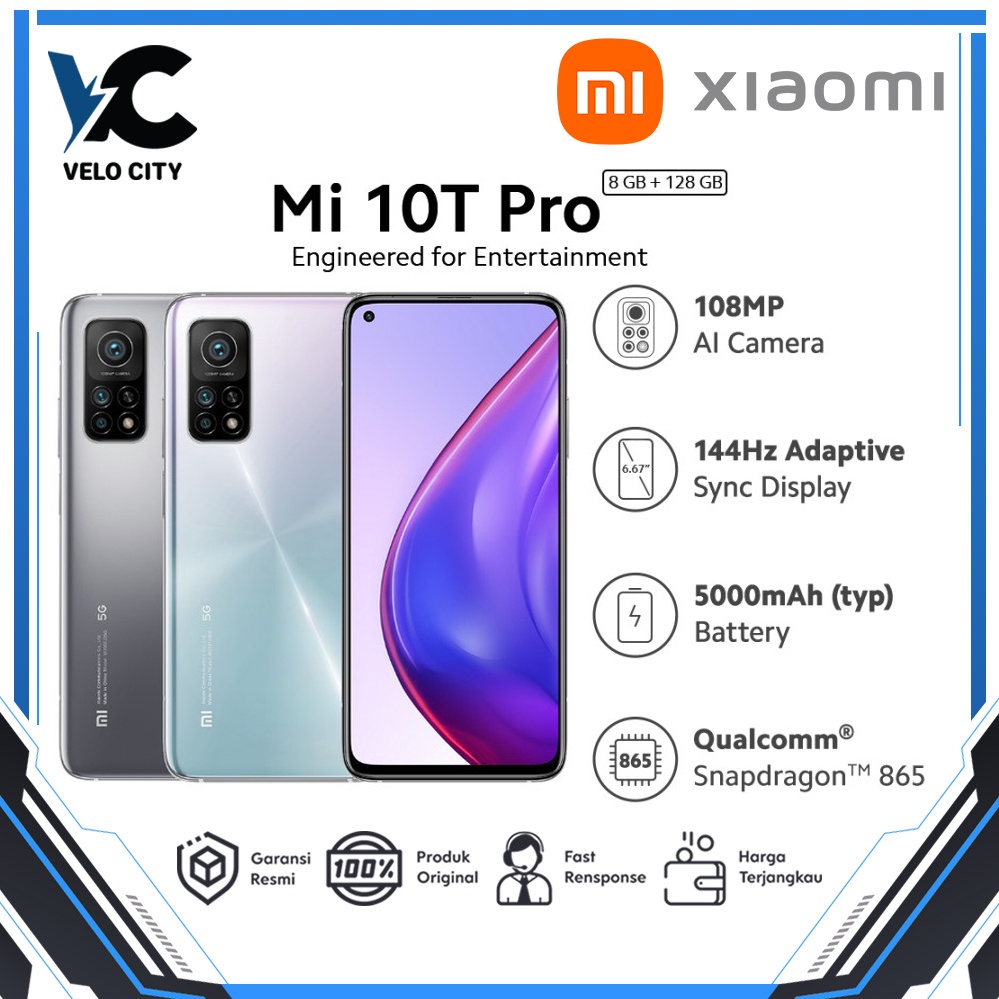 Xiaomi 10T Pro 8/128GB Snapdragon 865 - Garansi Resmi TAM 1 Tahun