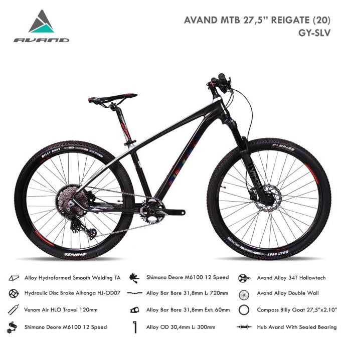 Sepeda Gunung MTB Avand Reigate 27,5 Inch 12 Speed Garansi Original SNI Termurah-1