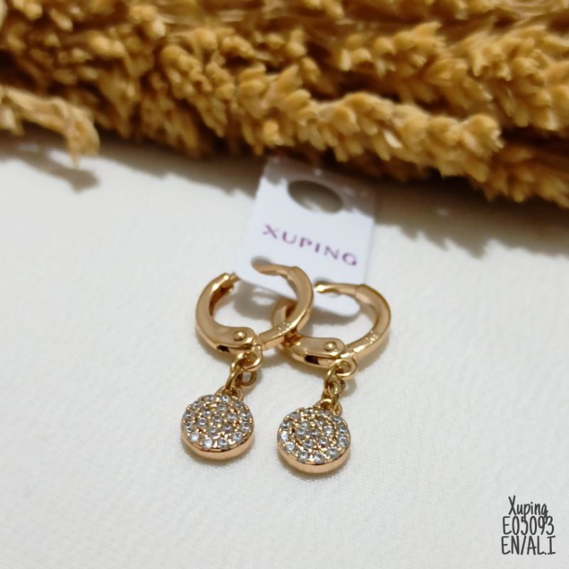 Anting Xuping Plat Bulat Zircon E05093