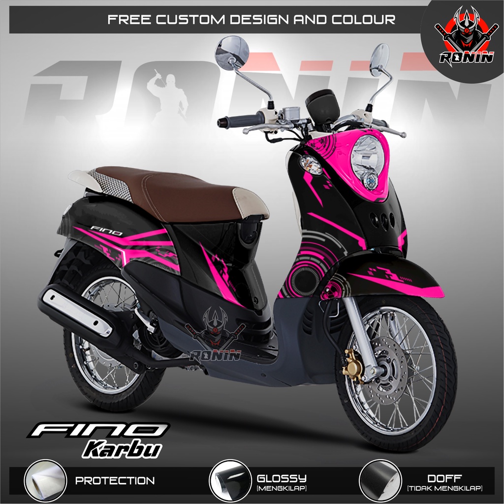 Sticker Decal Full Body Fino Karbu Fino Lama Motif Techno Purple
