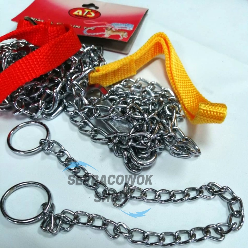 Rantai Anjing 3 mm Stainless Steel plus Kalung Siap Pakai Berkualitas