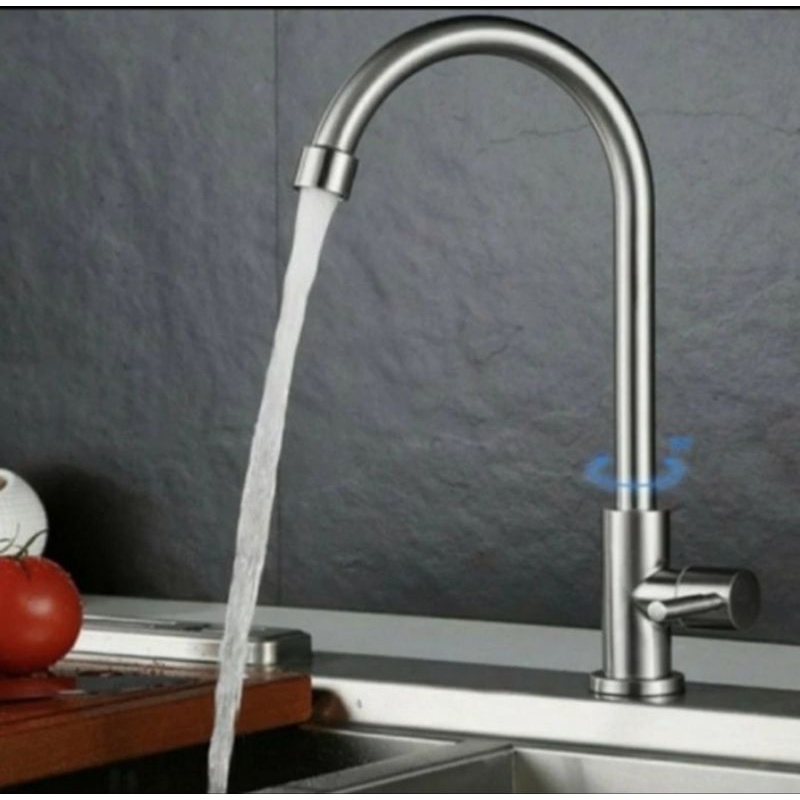 Kran kitchen sink Stainless SUS 304 Fleksibel keran bak cuci piring Dapur wastafel Meja dan Dinding fleksibel dan pipa