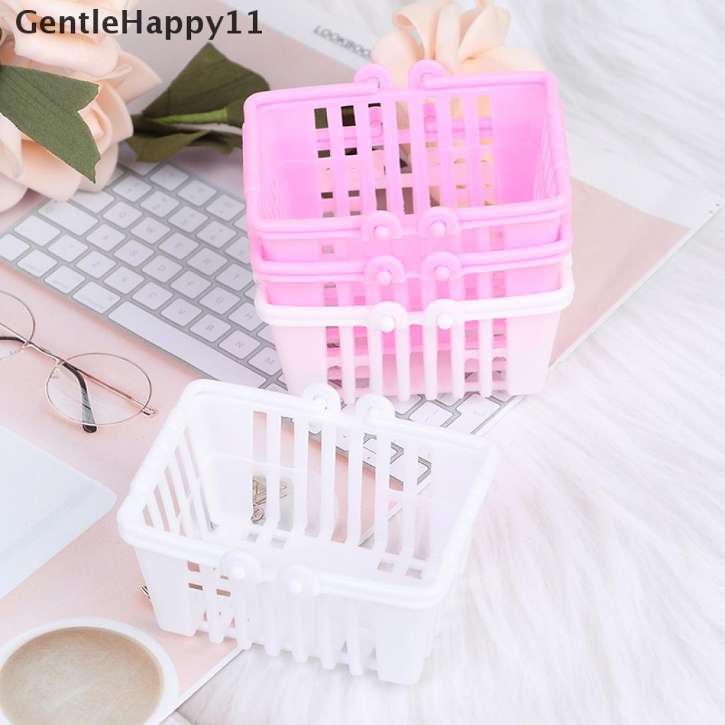 Gentlehappy 2Pcs / Set Mainan Miniatur Keranjang Belanja Supermarket Untuk Aksesoris Rumah Boneka