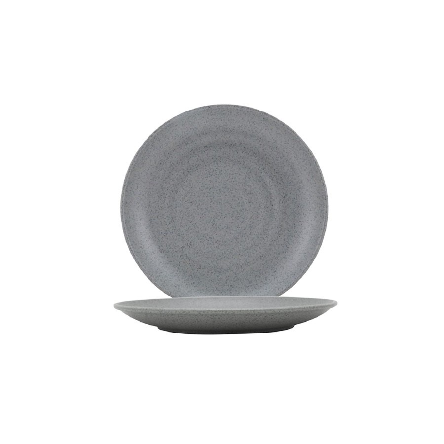 Piring Makan Motif Batu 23cm dan 15cm -  Piring Cosmic - Melamin Monocrome / Plate  Granite Stone 9 Inch dan 6inch