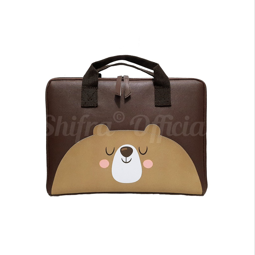 Shifra Tas Laptop Jinjing Animal Face Bear Cow Frog Penguin