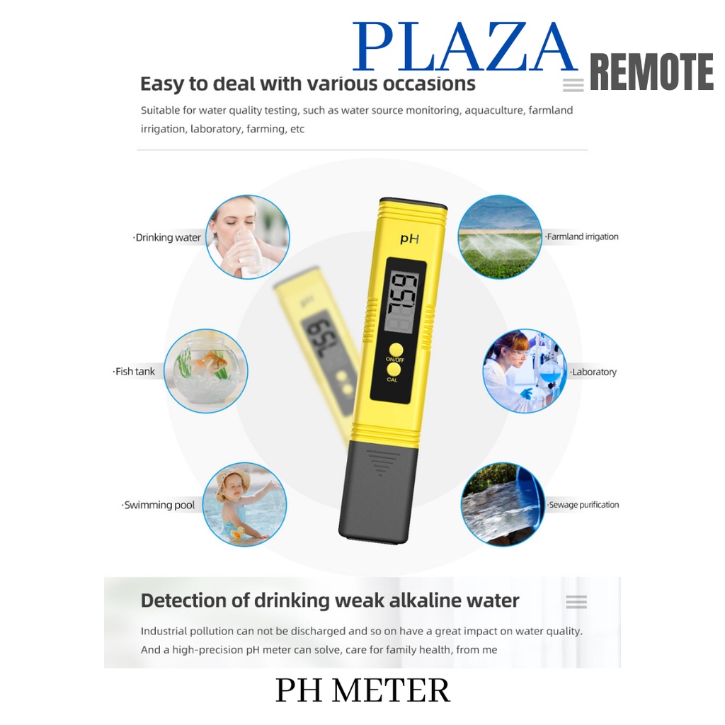 DIGITAL PH METER TDS HYDROPONIK ALAT CEK KUALITAS AIR MINUM AQUARIUM DLL