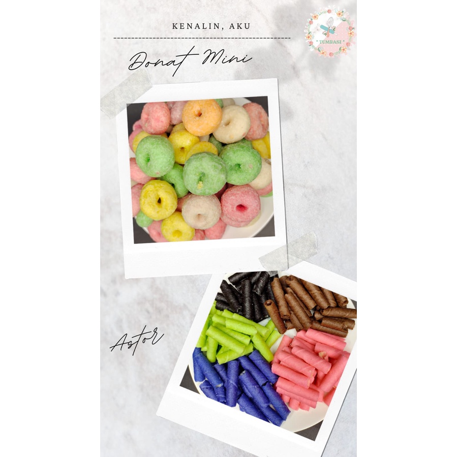

Snack Manis Kemasan 100gr - Kue Jadul, Donat Mini, Astor