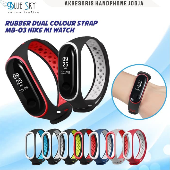 MI-BAND RUBBER DUAL COLOUR STRAP MB-03 NIKE MI-WATCH TALI BRACELET