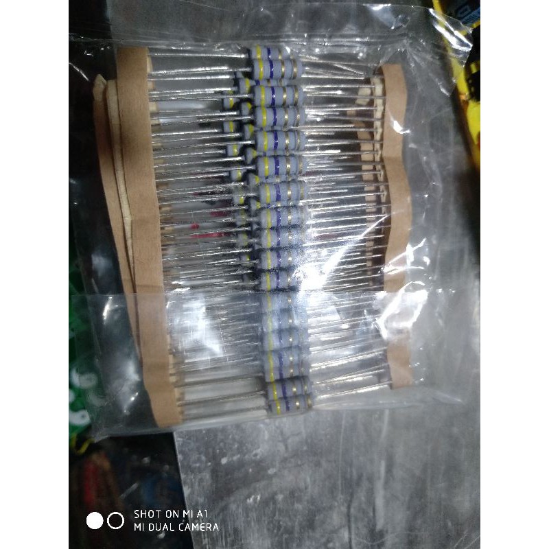 resistor 1W 4R7 47K 10R kaki tebal