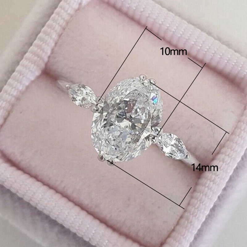 Low Key Design Women Wedding Rings Oval/Marquise Cubic Zirconia Delicate Bridal Marriage Party Ring Trendy Jewelry Gift