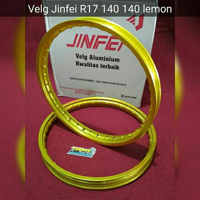 Velg Jinfei Ring 17 ukuran 140 140
Warna hijau lemon