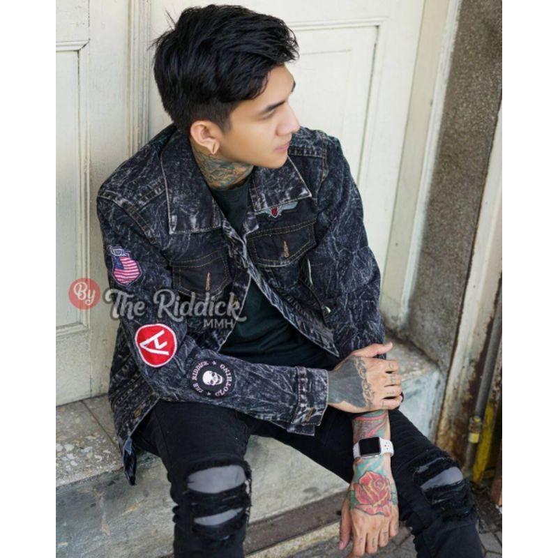 JAKET JEANS EMBLEM JAKET JEANS BORDIR JAKET JEANS PRIA JAKET JEANS DENIM PREMIUM