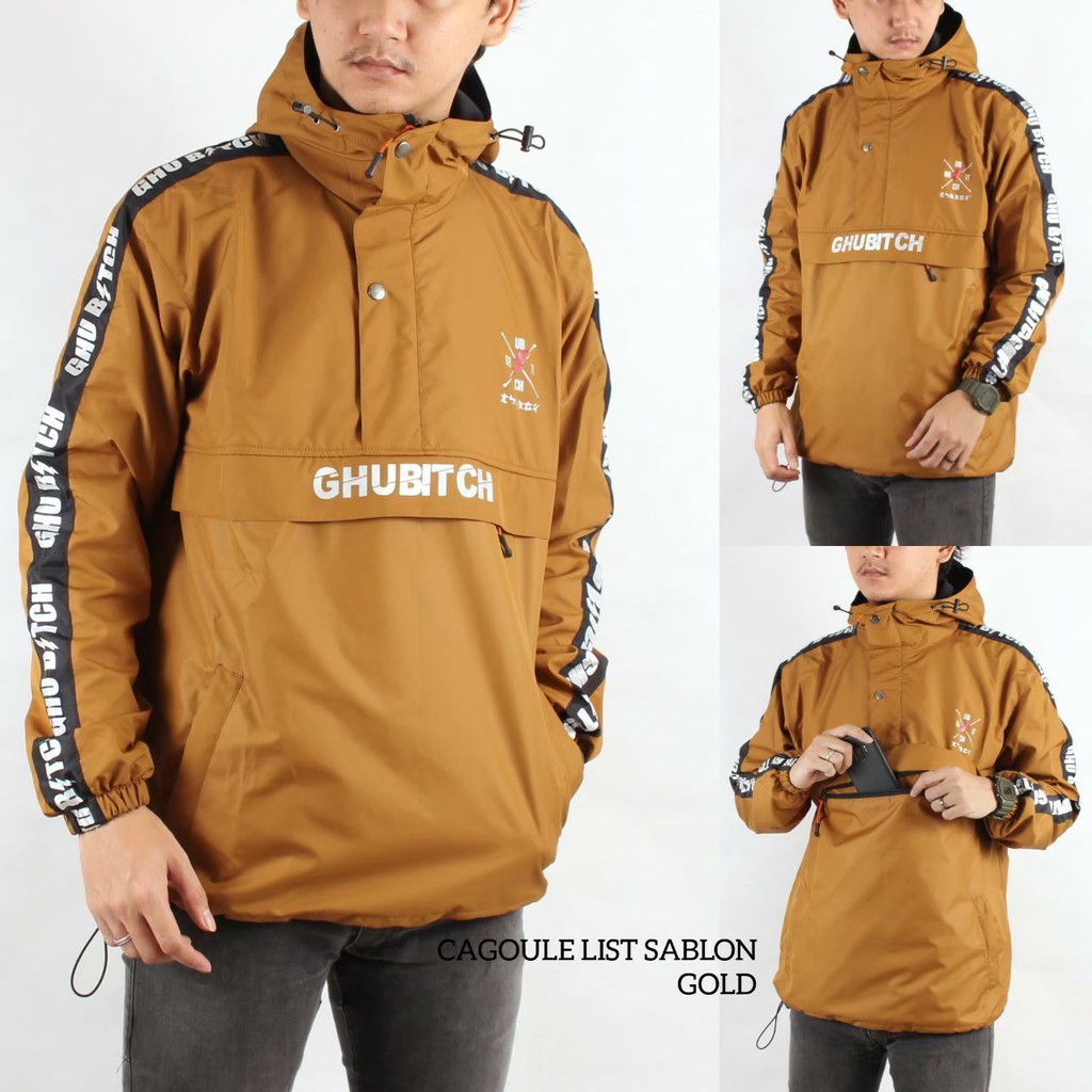 AKN- JAKET CAGOULE  LIST PRIA / JAKET CAGOULE GHUBITC ORIGINAL / JAKET CAGOULE WATERPROOF TERMURAH