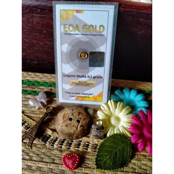 EOA GOLD 0,025GR 0,05 0,1 0,2 GRAM / LOGAM MULIA EMAS 24 KARAT / AGEN EOA GOLD
