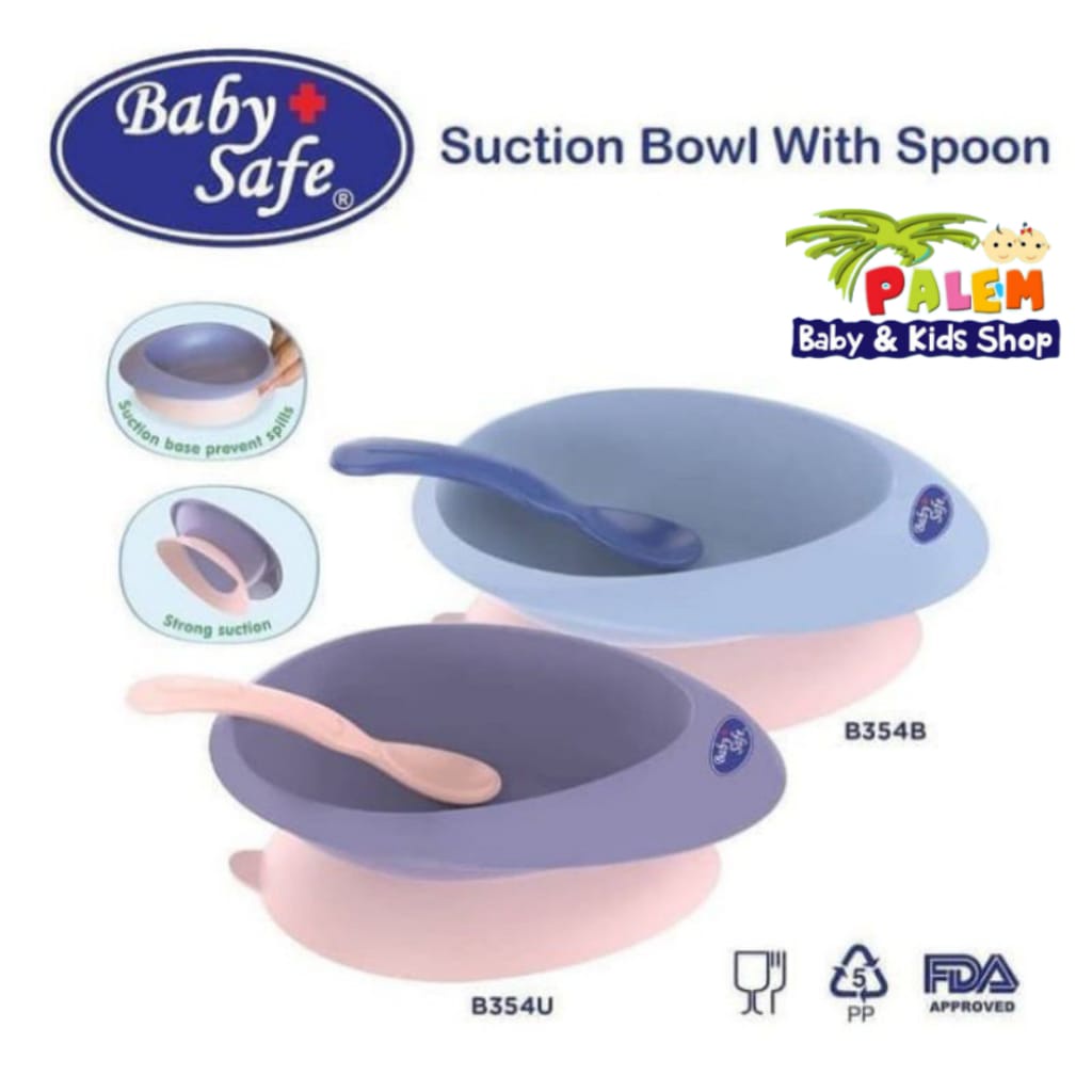 Baby Safe Suction Bowl With Spoon/ Peralatan Makan Bayi MPASI/Mangkok Bayi Anti Tumpah