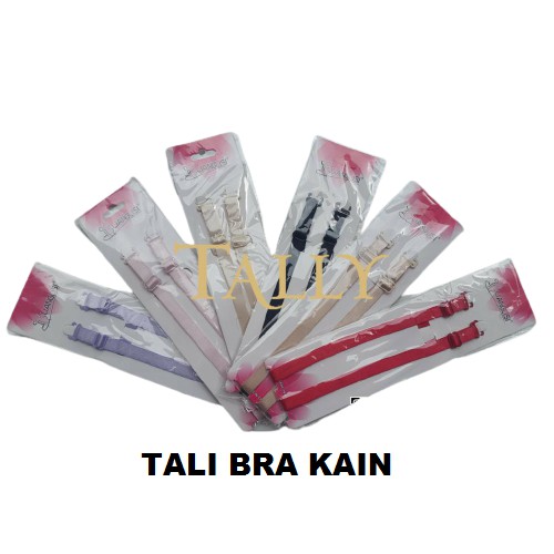 Tali BH Bra Tally Strap Kain &amp; Silicon Transparan Bening Asli Tally