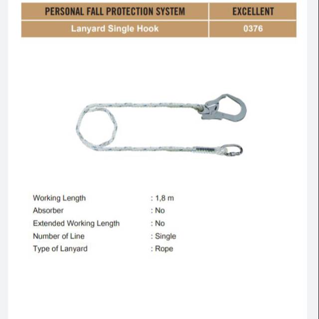 

Hook lanyard single
