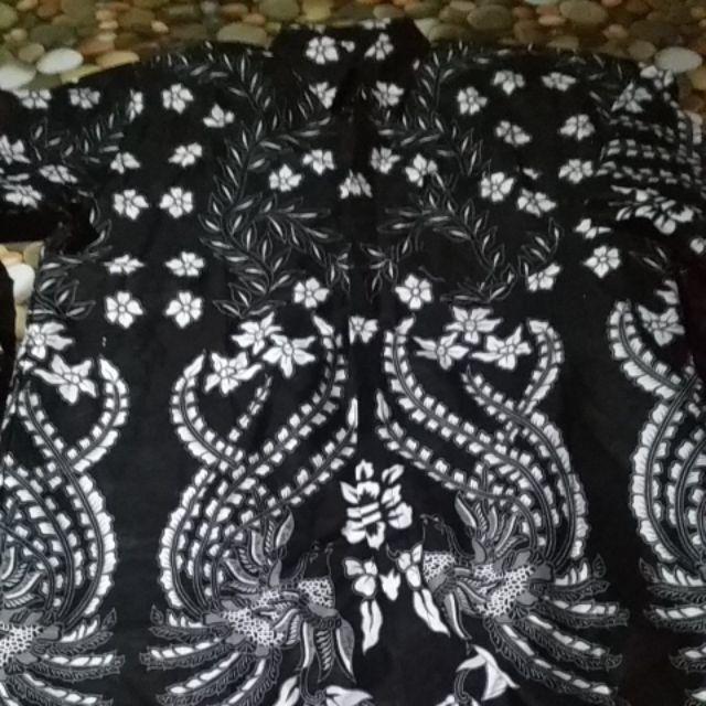 Kemeja Batik Big Size Jumbo Size Fit Xxl Ld 120 Cm Kemeja Batik Kerja  Hitam Coklat Cendrawasih
