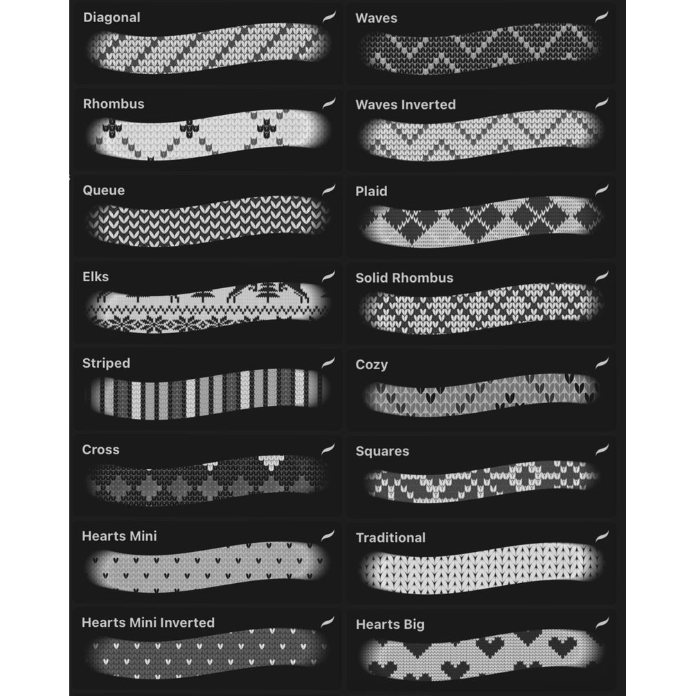 Procreate Brush - Seamless Knitting Patterns